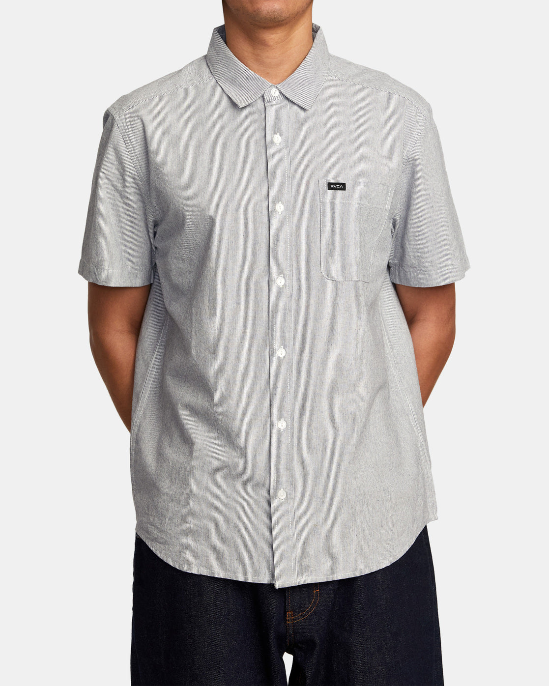 RVCA - Visions Stripe Short Sleeve Button Up